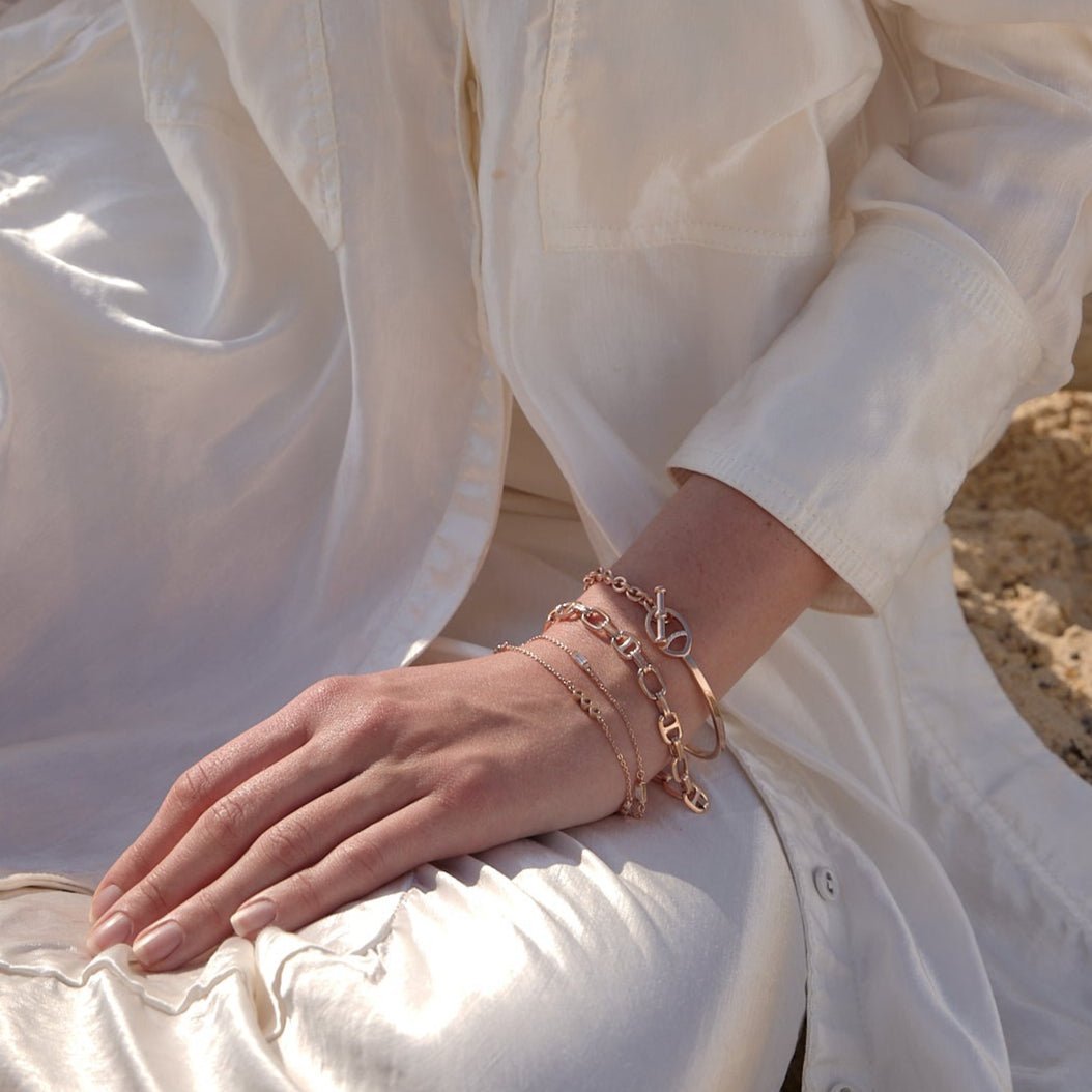 gold bracelet and bangle stackable styles for her