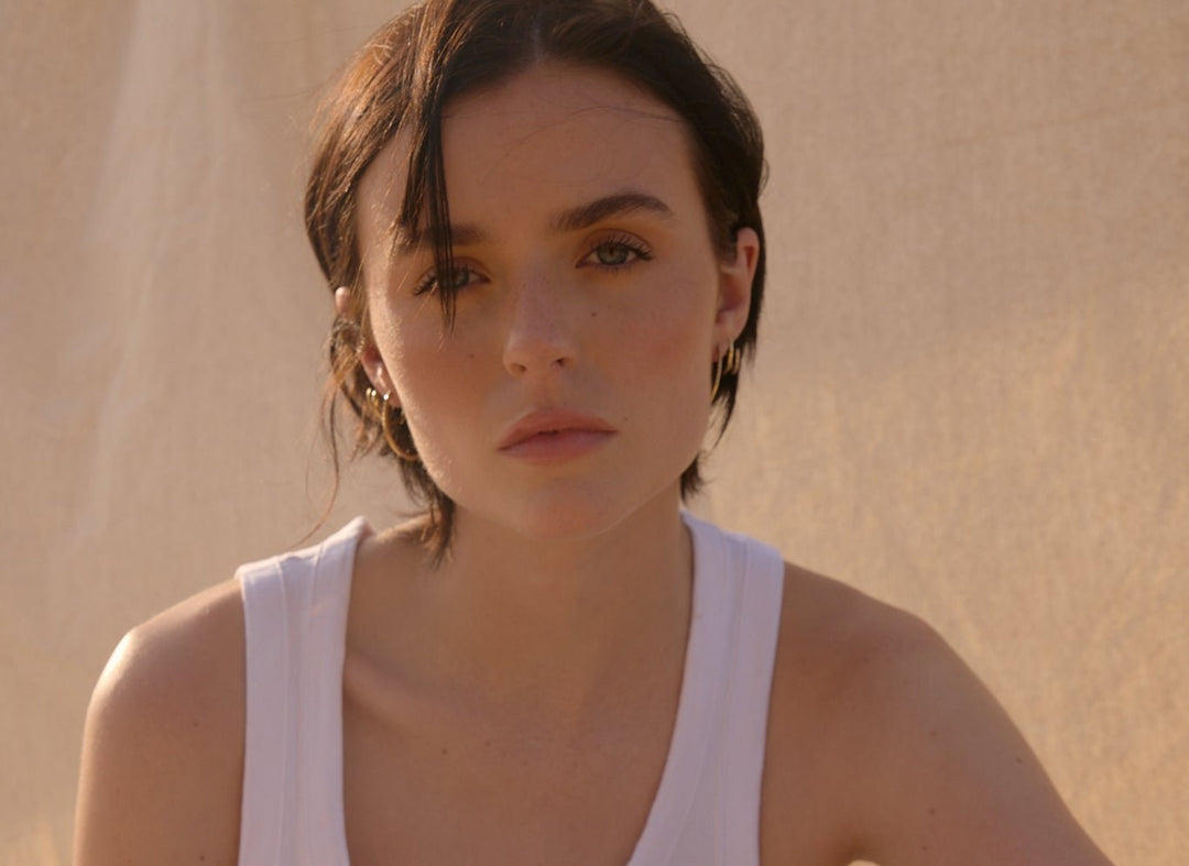 large oval trio hoop earrings with stones NAIMA gold earrings 2025