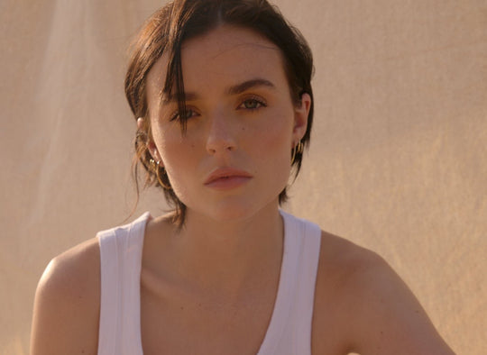 large oval trio hoop earrings with stones NAIMA gold earrings 2025