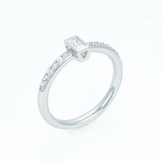 Emerald-Cut Promise Ring