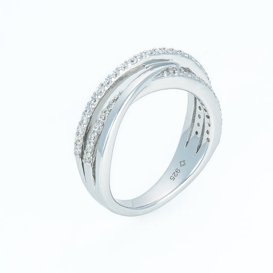 Crossover Three Band Ring