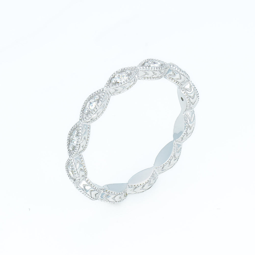 Olive leaf eternity band