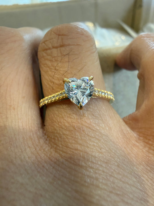 0.5CT Emerald Cut Solitaire Promise Ring