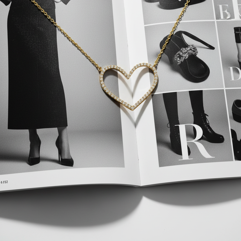 Open Heart Pendant Necklace