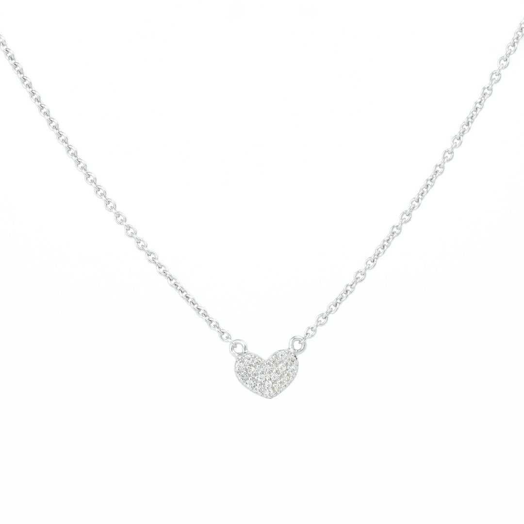 Pave Love Heart Necklace