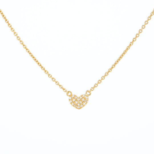 Pave Love Heart Necklace