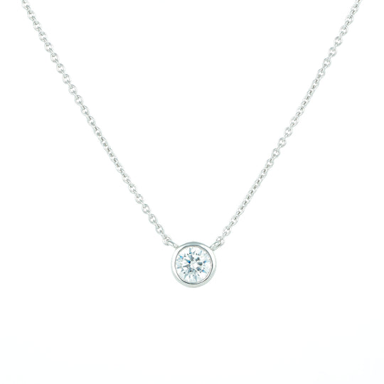 Round Bezel Solitaire Necklace