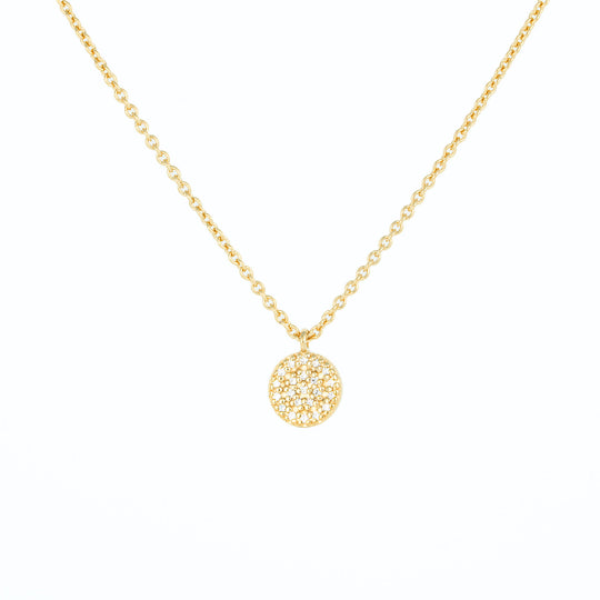 Round Tag Pendant with Stones