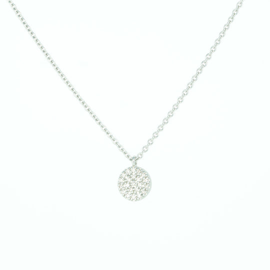Round Tag Pendant with Stones