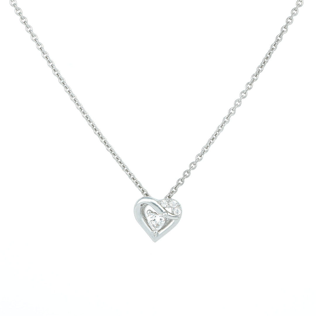 Heart in Heart Stone Necklace