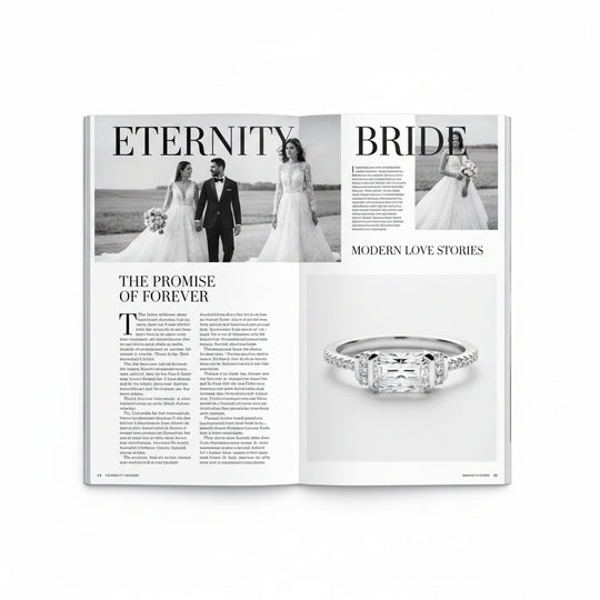 Emerald cut solitaire ring in Silver by NAIMA