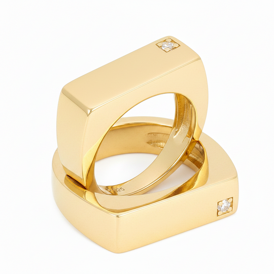 Slim Rectangular Signet Ring