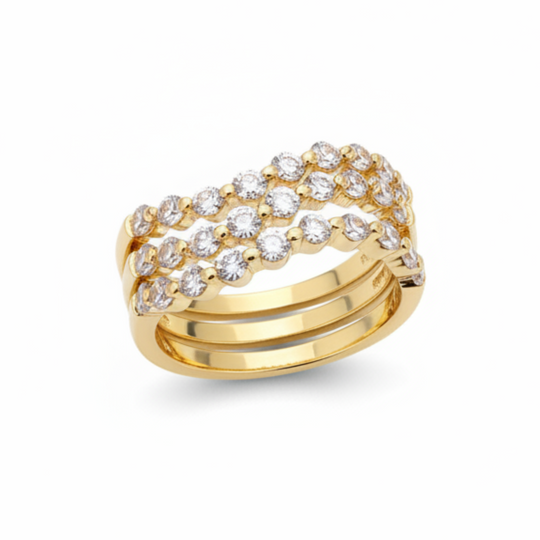 Wave Stone Eternity Band