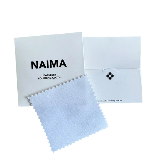 NAIMA white jewellery polishing cloth for silver and gold vermeil