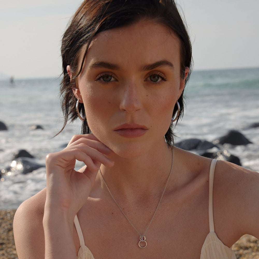 NAIMA best silver jewellery online chunky hoops and circle pendants