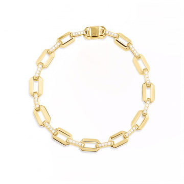 Adorned Paperclip Chain Bracelet