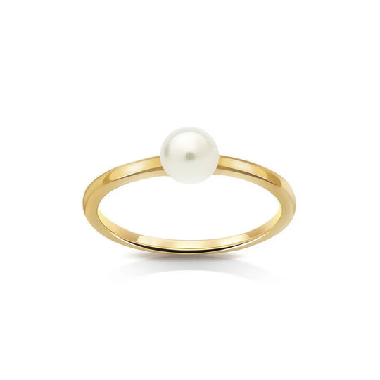 timeless solid white cultured ring 18k gold vermeil design minimal best 2025 by NAIMA Jewellery Australia