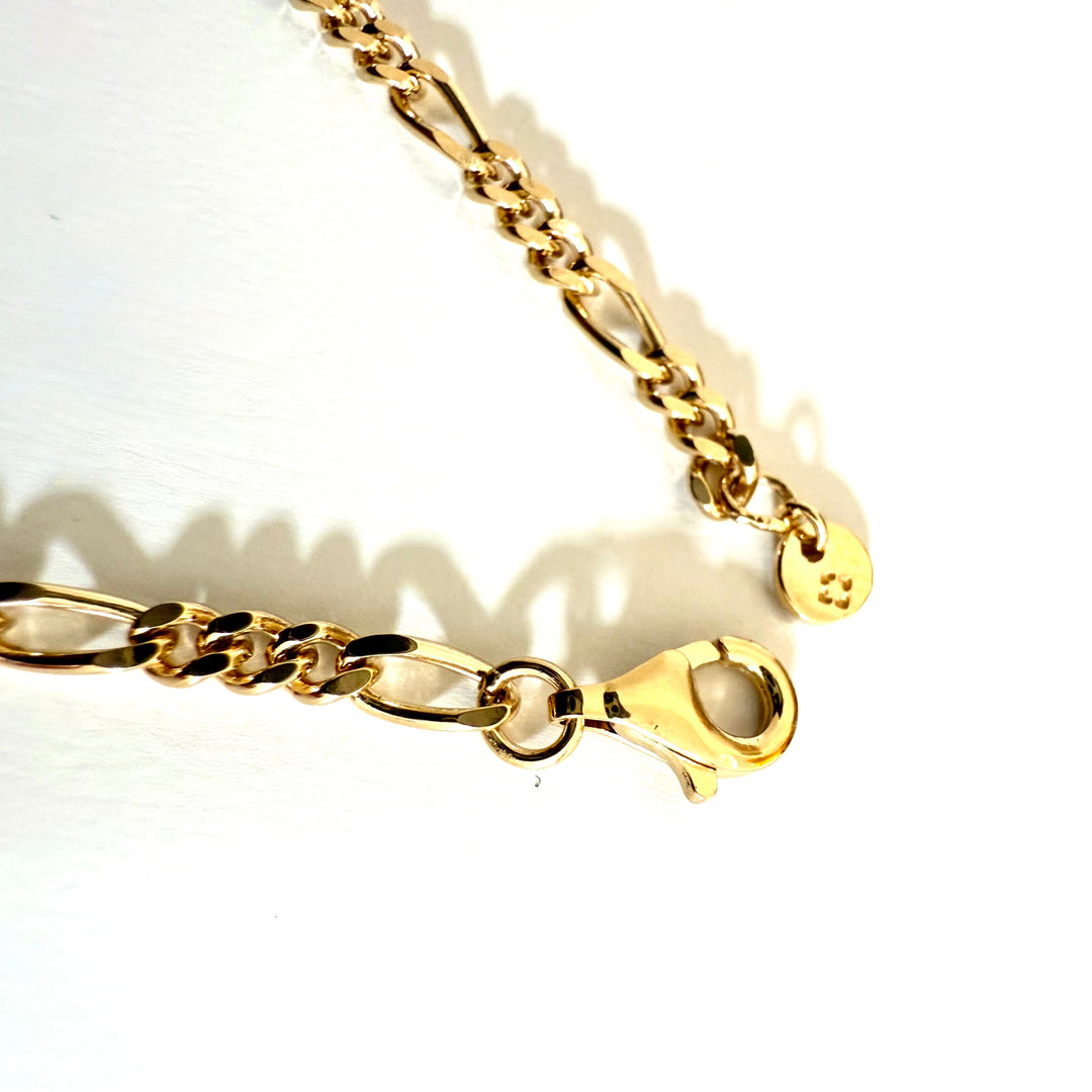 NAIMA lobster clap and brand tag in 18K Yellow Gold Vermeil