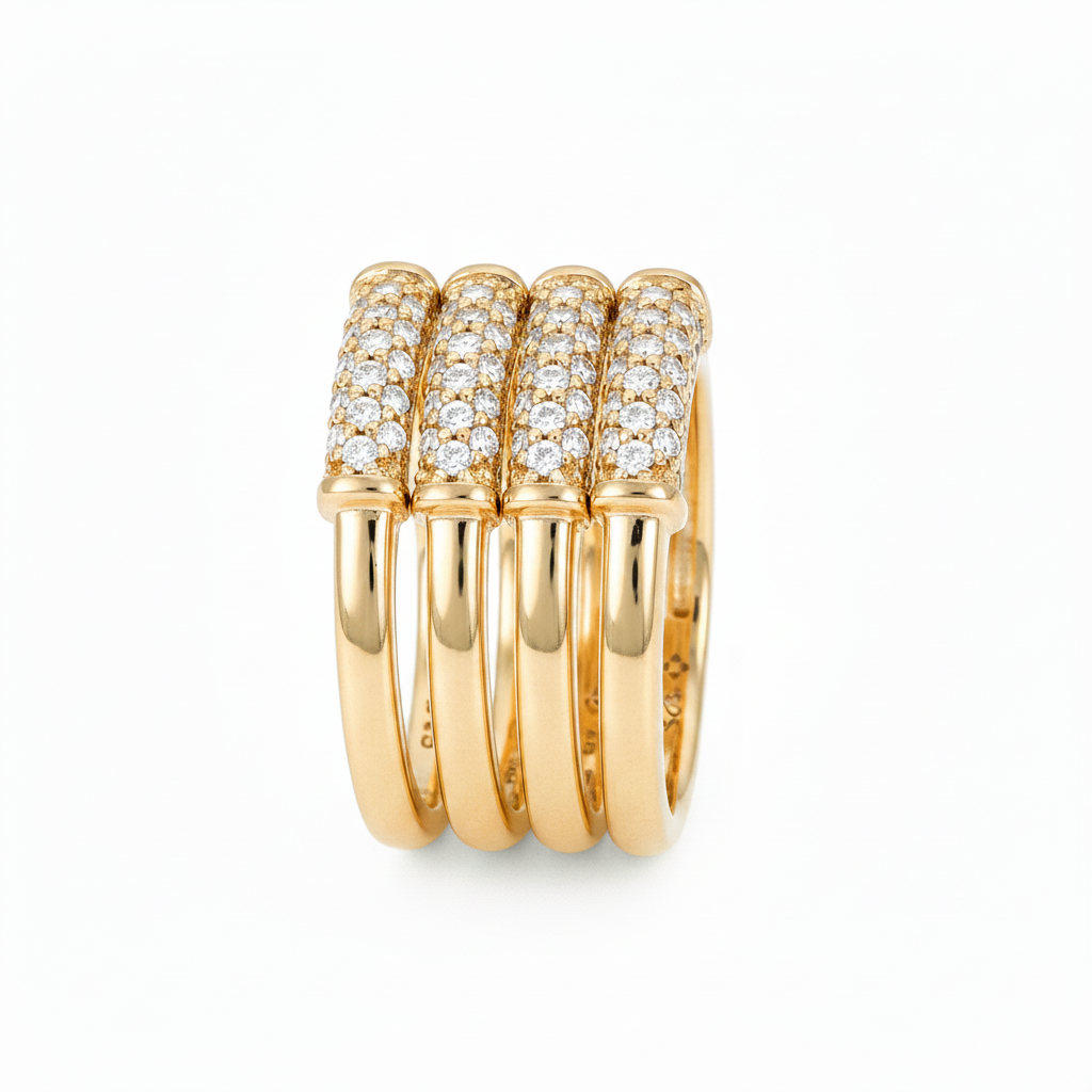 Pavé Bamboo Ring