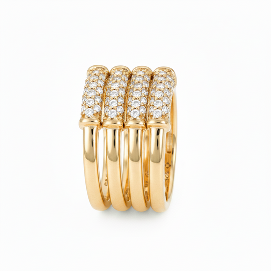 Pavé Bamboo Ring