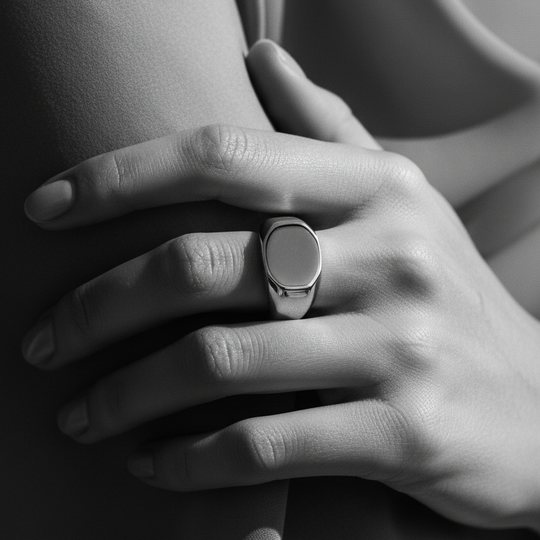 Octagon Signet ring in Sterling Silver