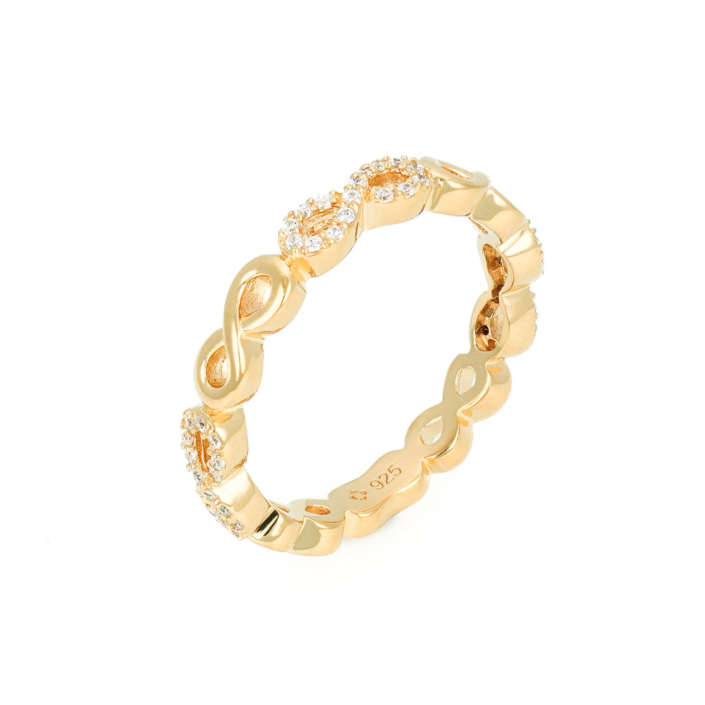 infinity band ring in gold